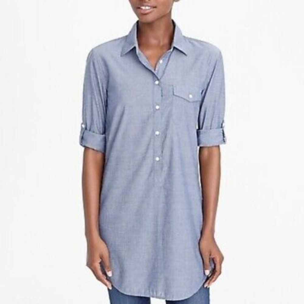 J.Crew Factory Chambray Popover Tunic - Size S